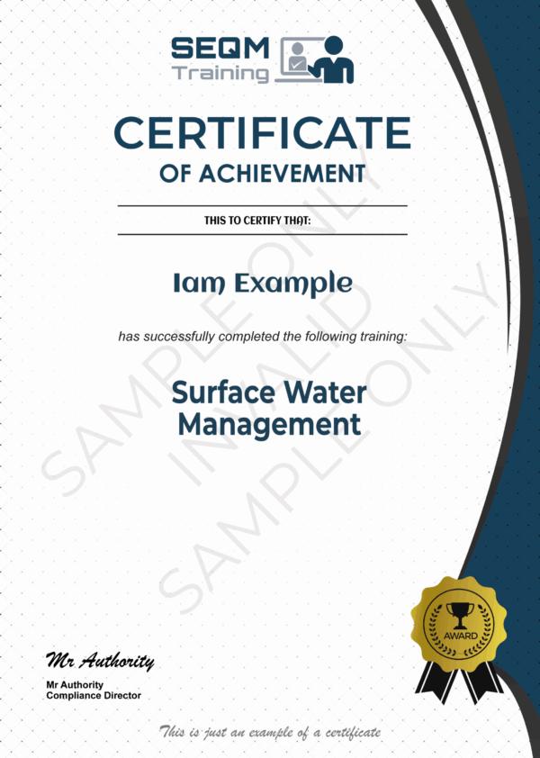 Surface Water Management Training