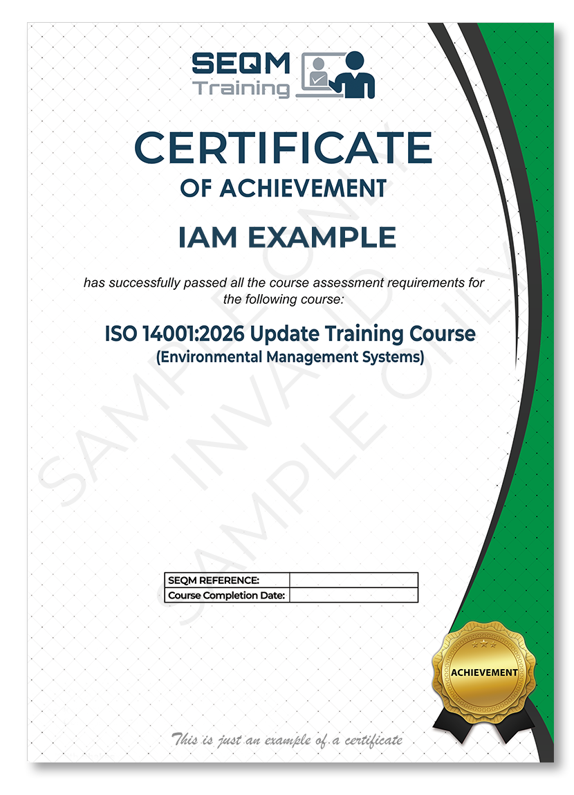 ISO 14001:2026 UPDATE TRAINING COURSE - Image 2